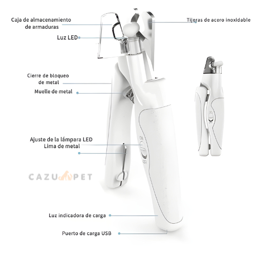 Cortaúñas Profesional con Luz LED