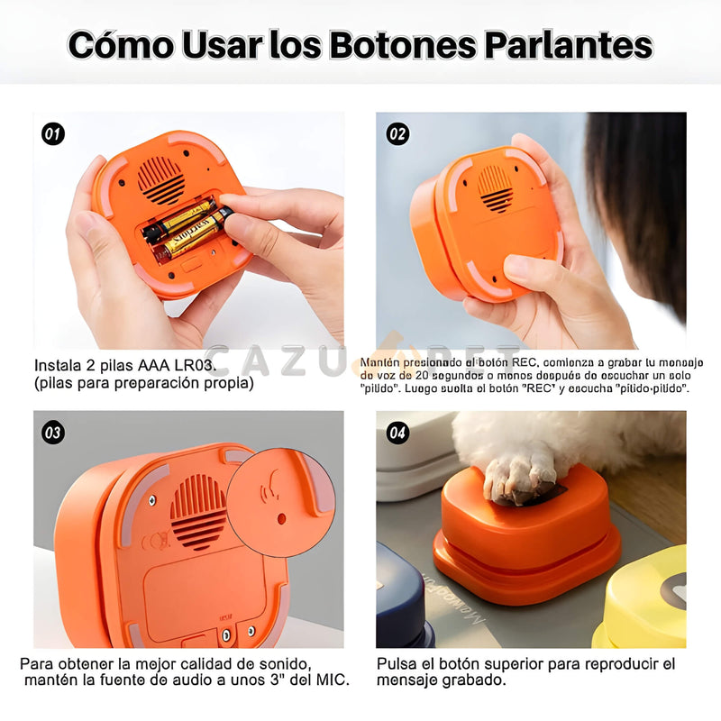 Botones Grabables para Comunicación con tu mascota