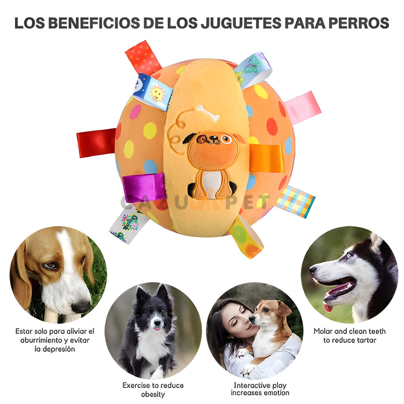 Juguete de Lanzamiento Resistente a la Mordida con Campana para Perros